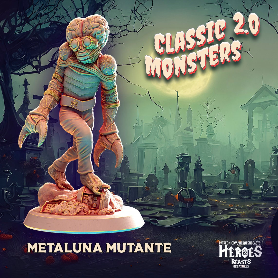 Metaluna | Alien Miniature | Heroes & Beasts | Classic Movie Monsters | DnD | T