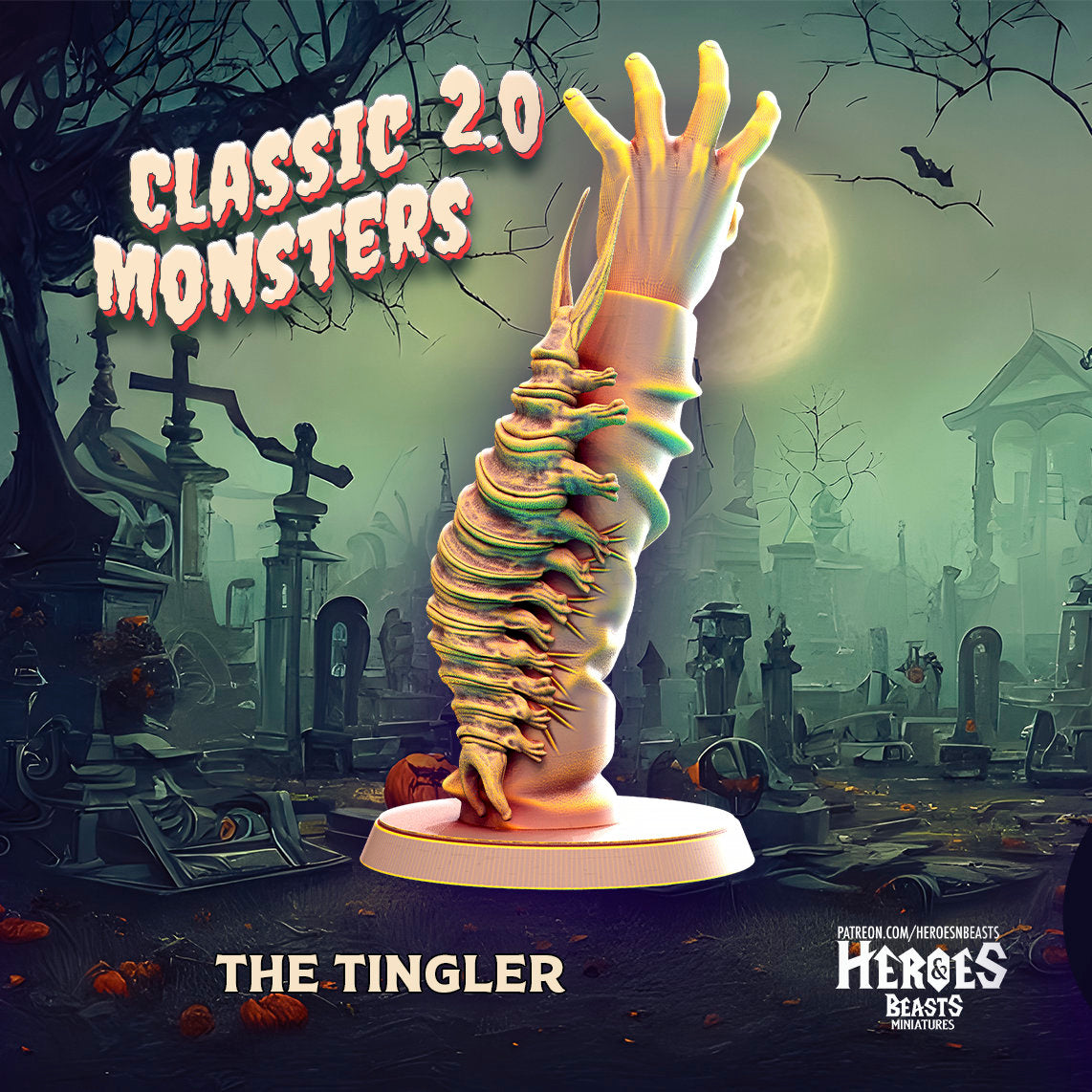 The Tingler | hand Miniature | Heroes & Beasts | Classic Movie Monsters | DnD |