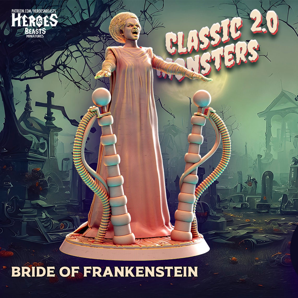 Bride of Frankenstein | Miniature | Heroes & Beasts | Classic Movie Monsters |