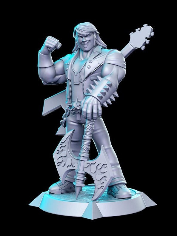 Eddie Rigs | Brutal Legend| Jack Black - 40mm Miniature | DnD Mini | Superhero