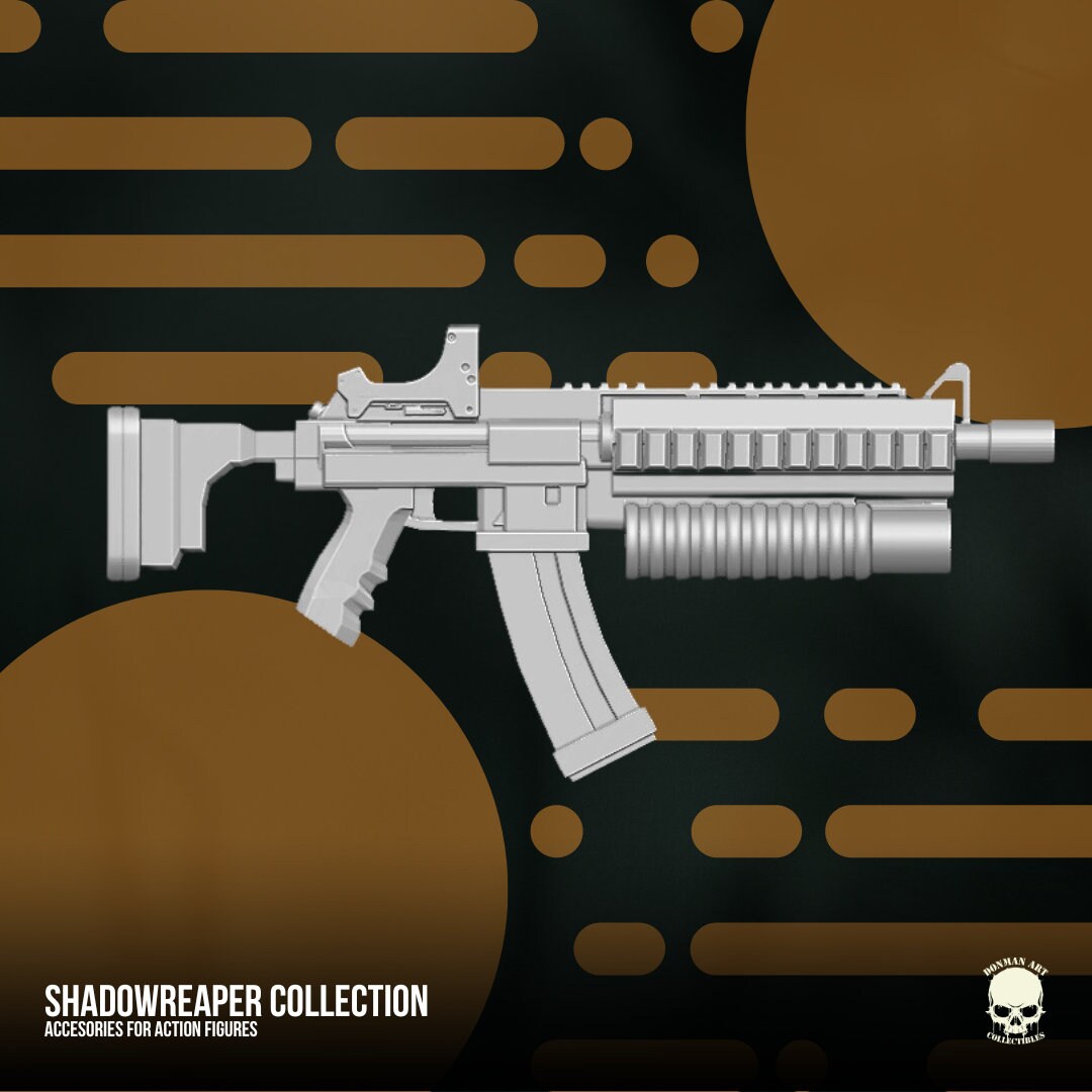Shadow Reaper Gun set 1/12 rifle Marvel Legends GI Joe classified 1:12 mezco ac