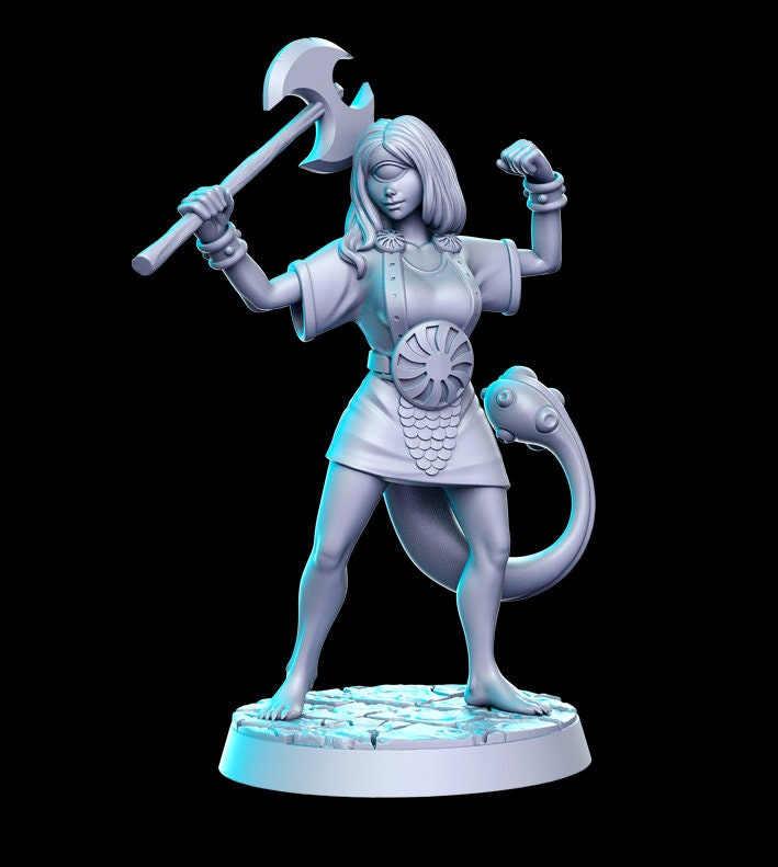 HeroQuest female Fimir Fomorians 2 styles - Miniatures Unpainted 32mm Dungeons