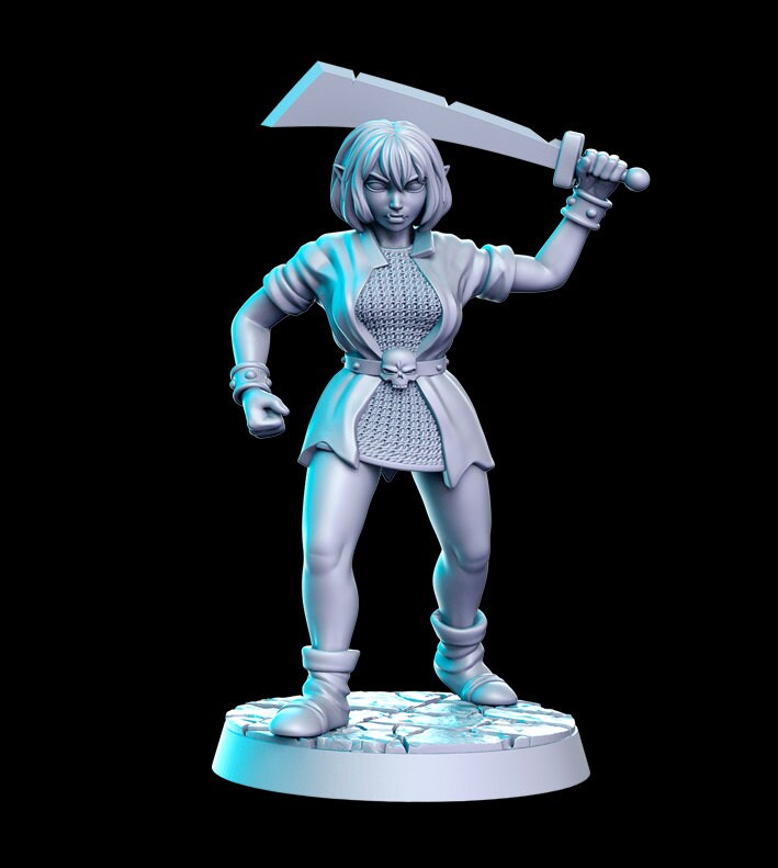 HeroQuest female Orc 2 styles - Miniatures Unpainted 32mm Dungeons and Dragons
