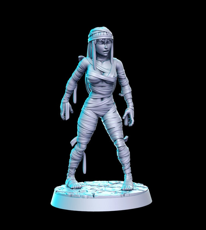 HeroQuest female Mummy 2 styles - Miniatures Unpainted 32mm Dungeons and Dragons