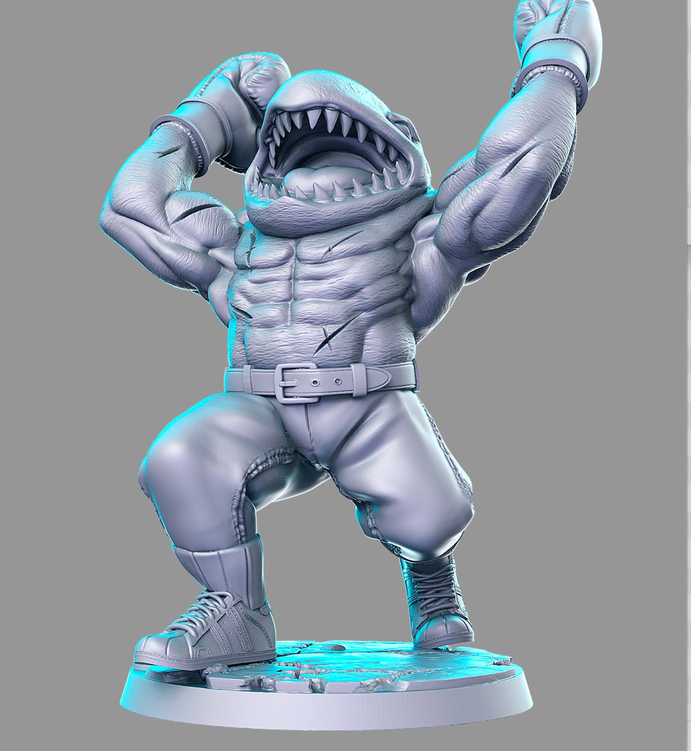 Street Sharks - resin miniature for tabletop games DnD, Dungeons and Dragons, b
