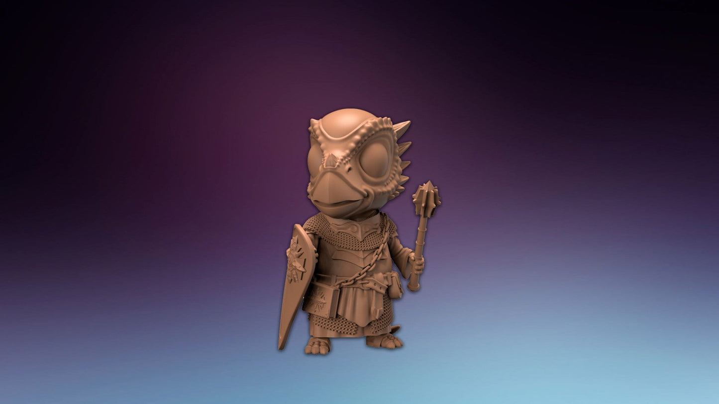 HeroQuest Pachycephalosaurus Dino Cleric - Miniatures Unpainted 28/32mm Dungeon