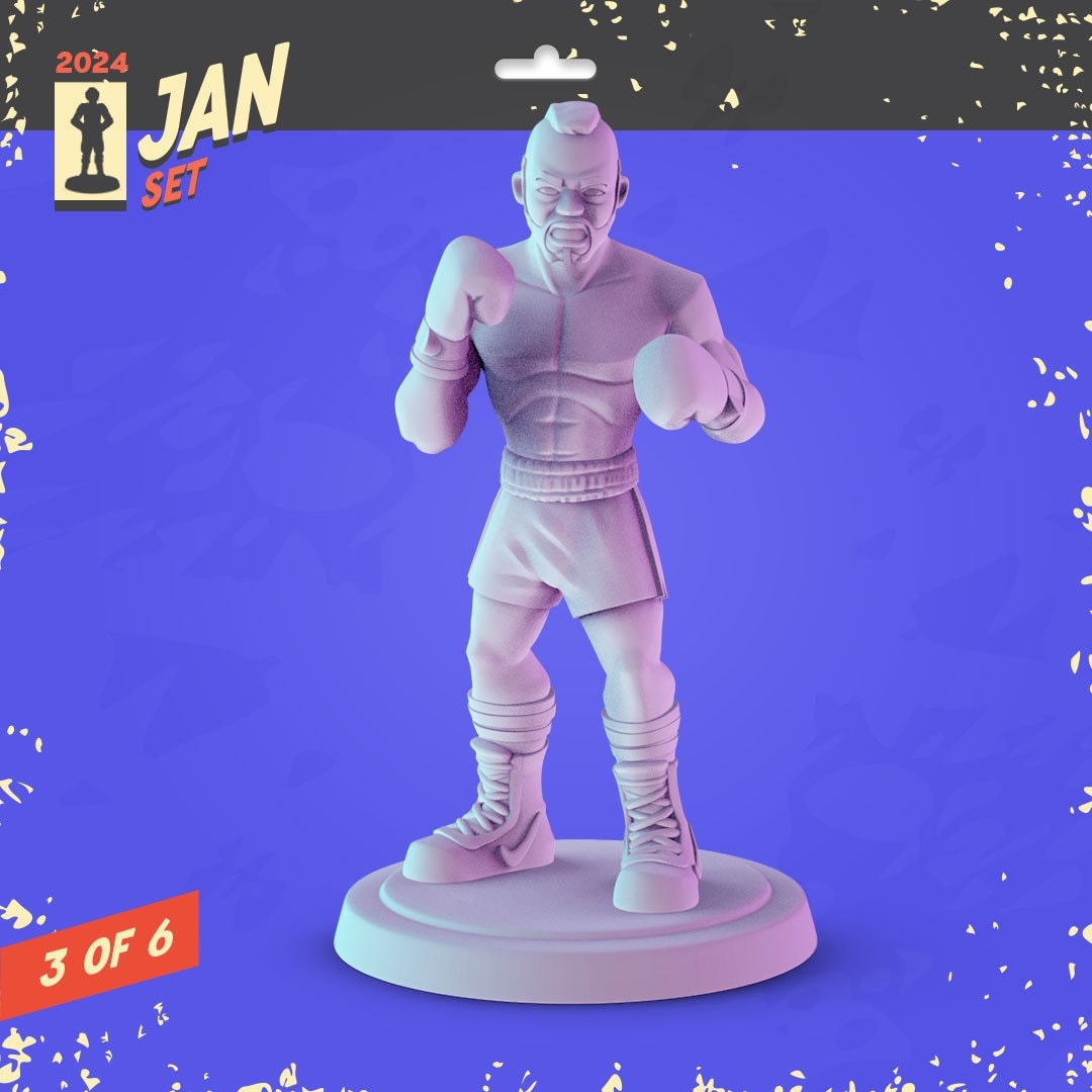 Rocky 34mm Minis tabletop gaming, DnD Apollo Creed, Stallone