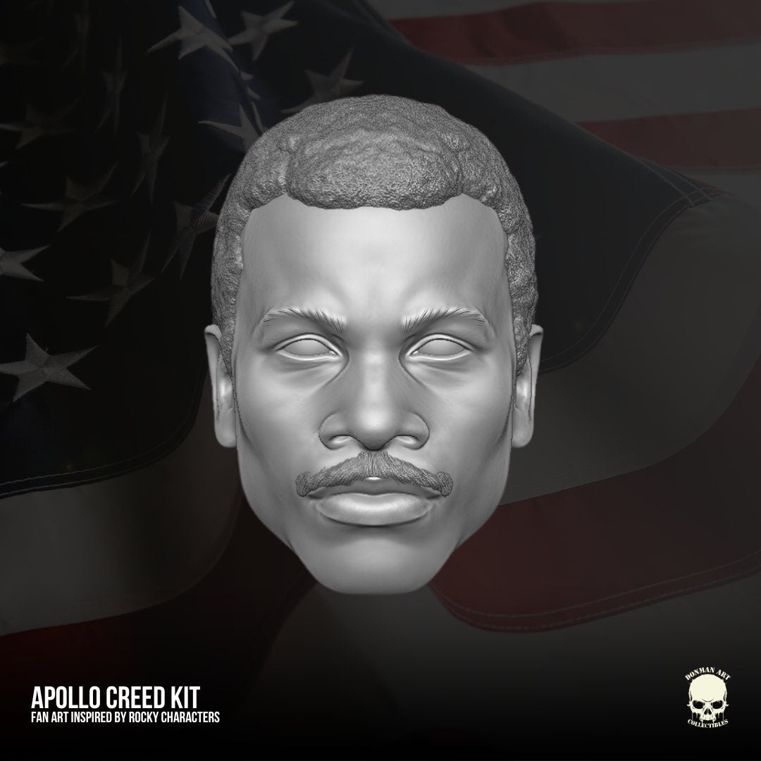 Apollo Creed GI Joe Classified 1/12 scale head unpainted 1:12 mezco, marvel leg