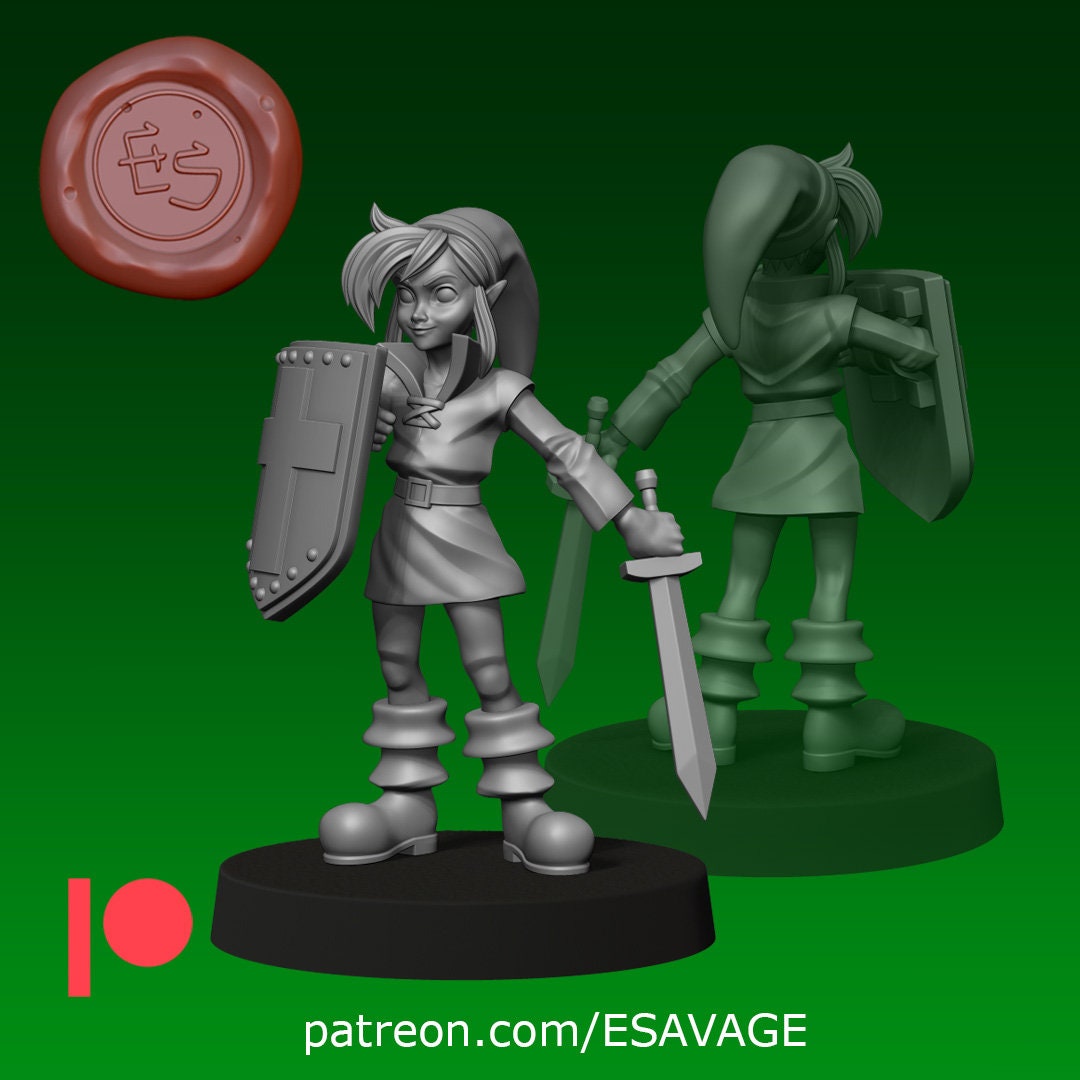 Elven Adventurer - 32mm Miniature | DnD Mini | Superhero Miniature | RN EStudios