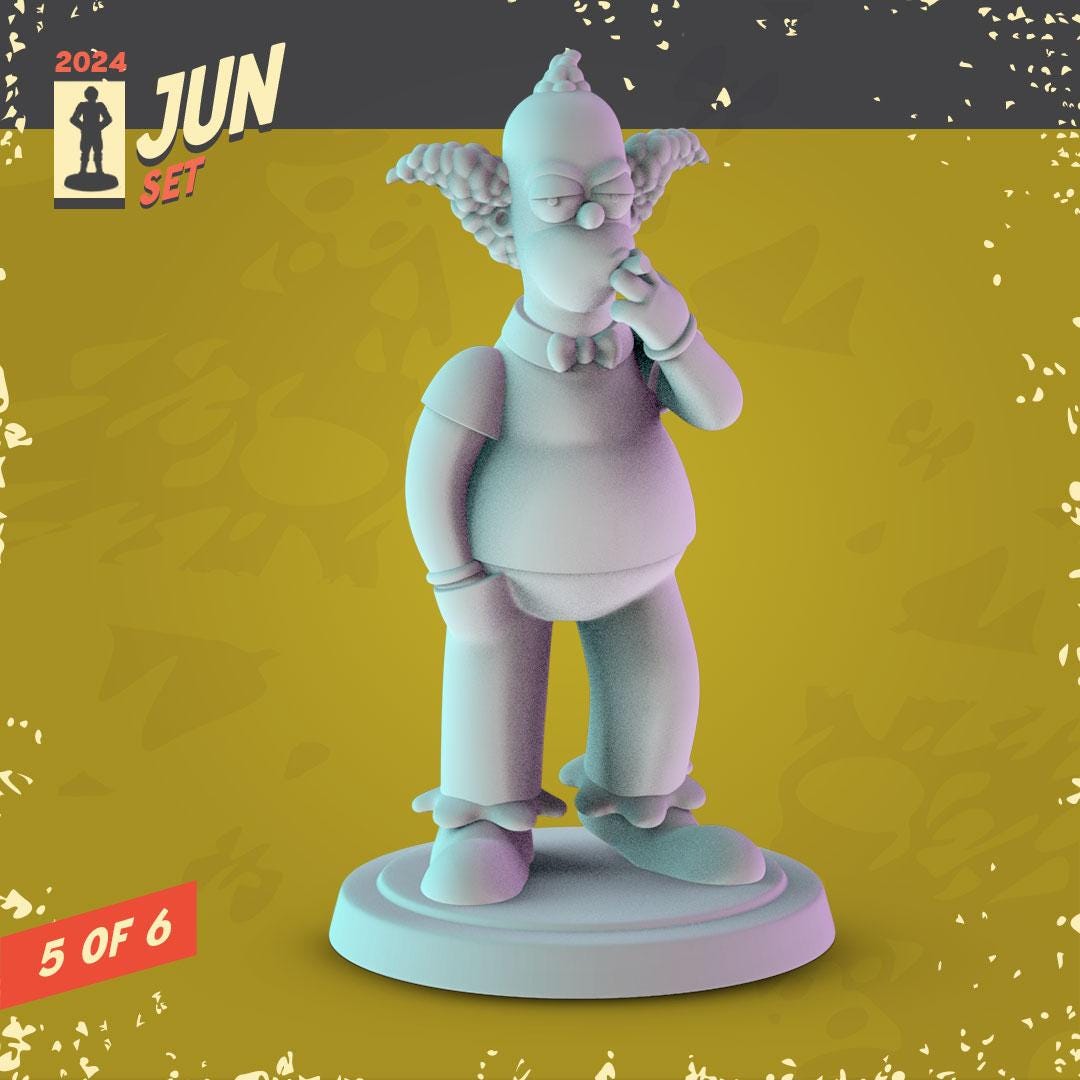 The Simpsons 34mm Minis tabletop gaming, DnD Homer, bart, maggie, lisa, marge