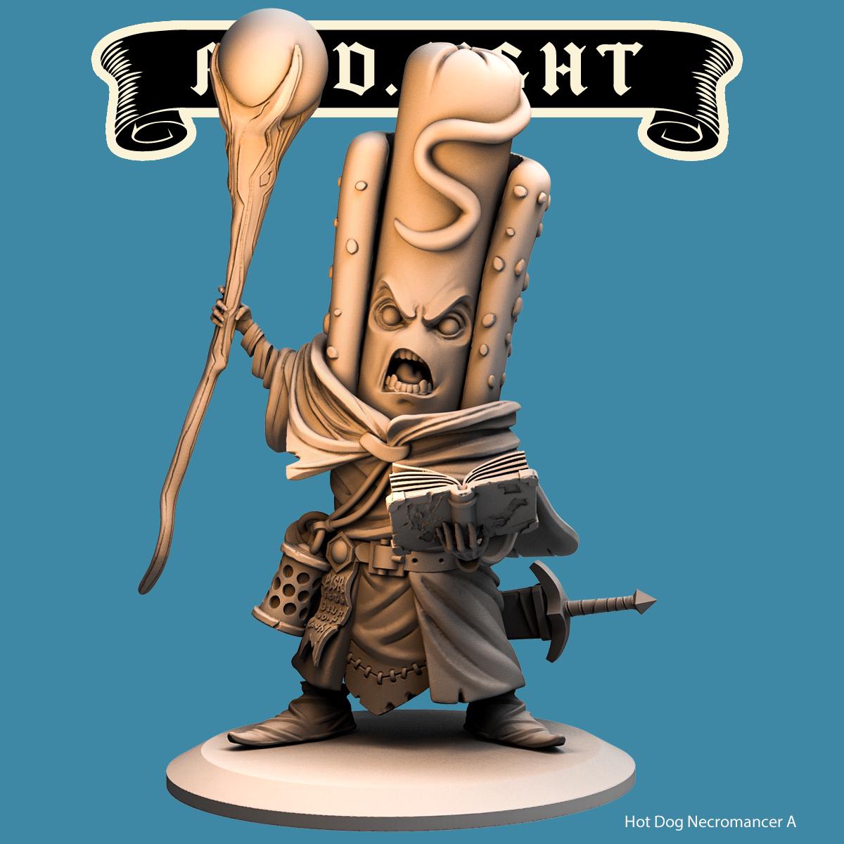 Hot Dog Necromancer--Food Fight! tabletop gaming DnD 32mm | 75MM
