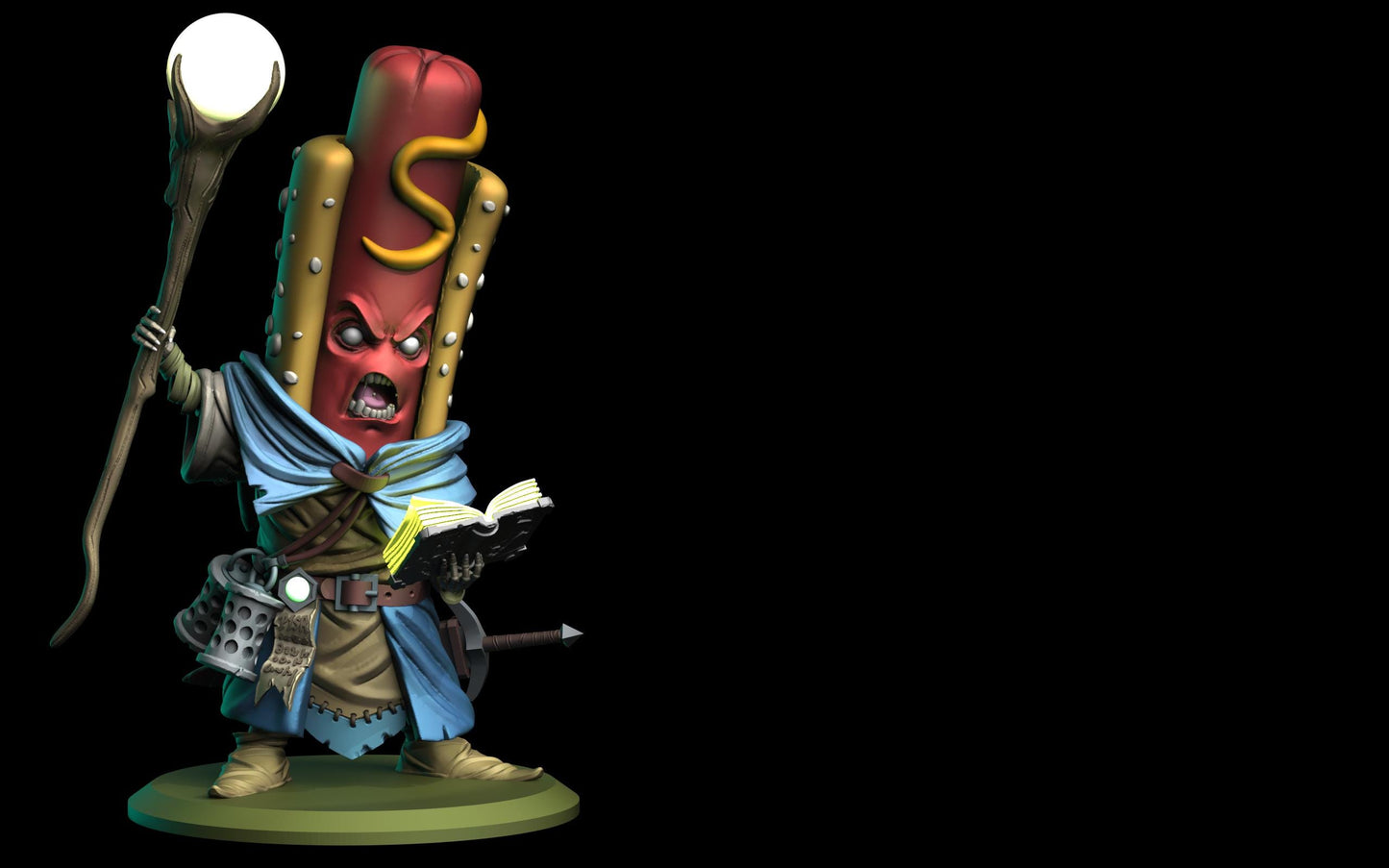 Hot Dog Necromancer--Food Fight! tabletop gaming DnD 32mm | 75MM