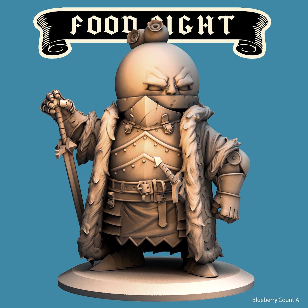 Blueberry Count--Food Fight! tabletop gaming DnD 32mm | 75MM