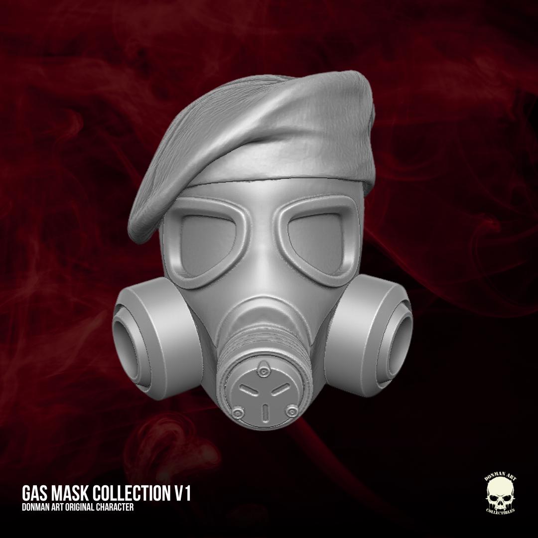 Gas Mask Head: 6-inch Trooper, Mezco, Black Series, Legends 1/12 Scale