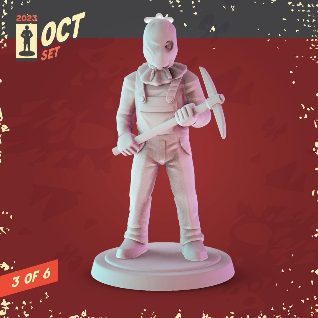 Halloween Horror 2 36mm Minis tabletop gaming, DnD Pennywise, Texas Chainsaw Ma