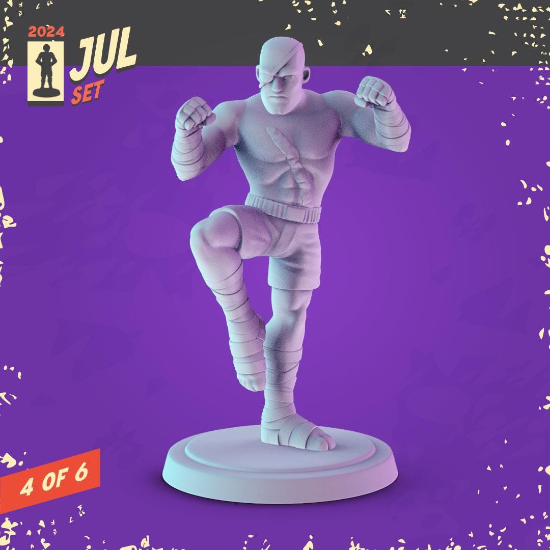 Streat Fighting Game 36mm Minis tabletop gaming, DnD | Pop Minis Dungeons and D