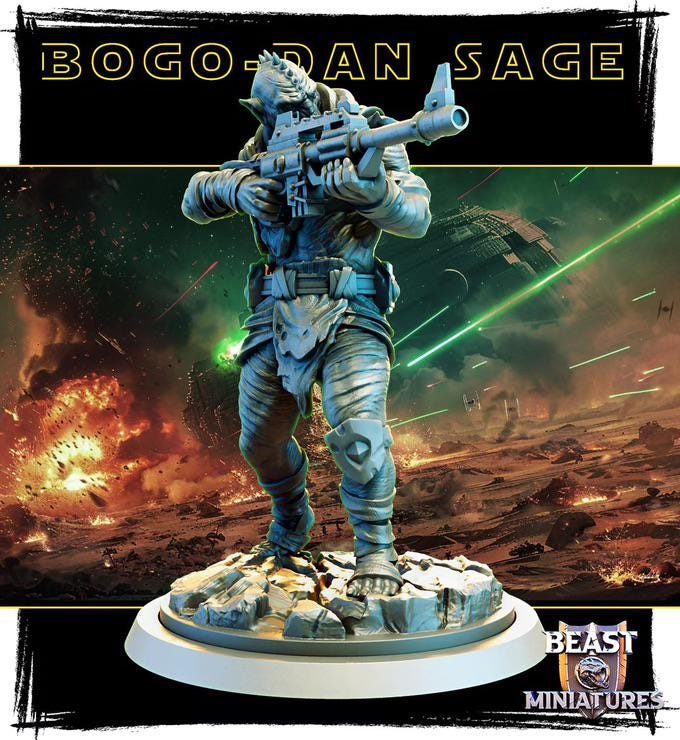 Bogo-dan Sage Scum and Villainy 32mm Minis tabletop gaming, DnD 5E Star Wars Le
