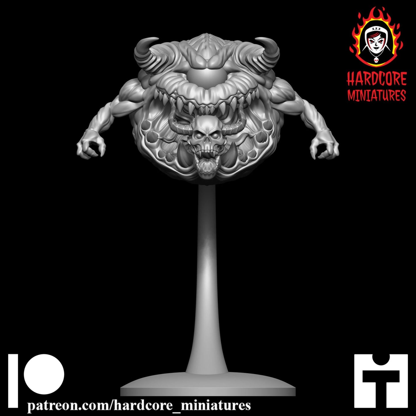 Doom Cacodemon with arms Pain Elemental 32mm dnd miniature doom video game Meat