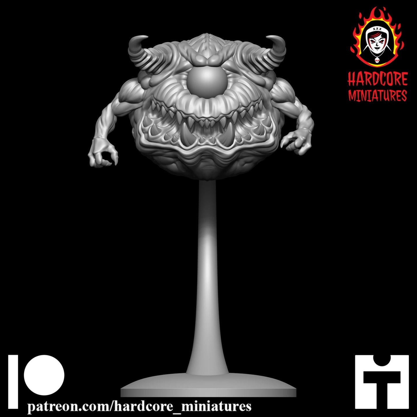 Doom Cacodemon with arms Pain Elemental 32mm dnd miniature doom video game Meat