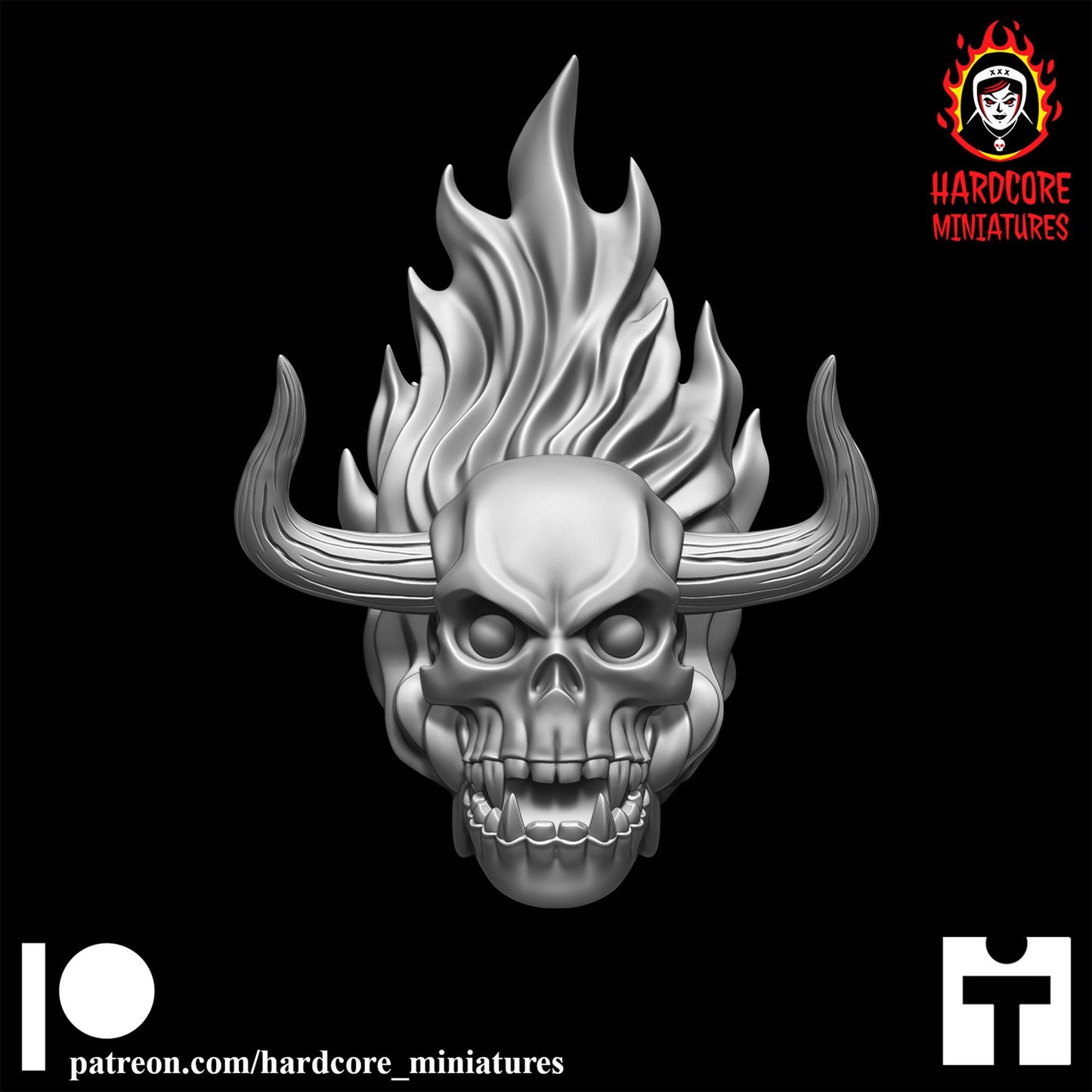Doom Flaming Skull Demon Lost Souls 32mm dnd miniature doom video game