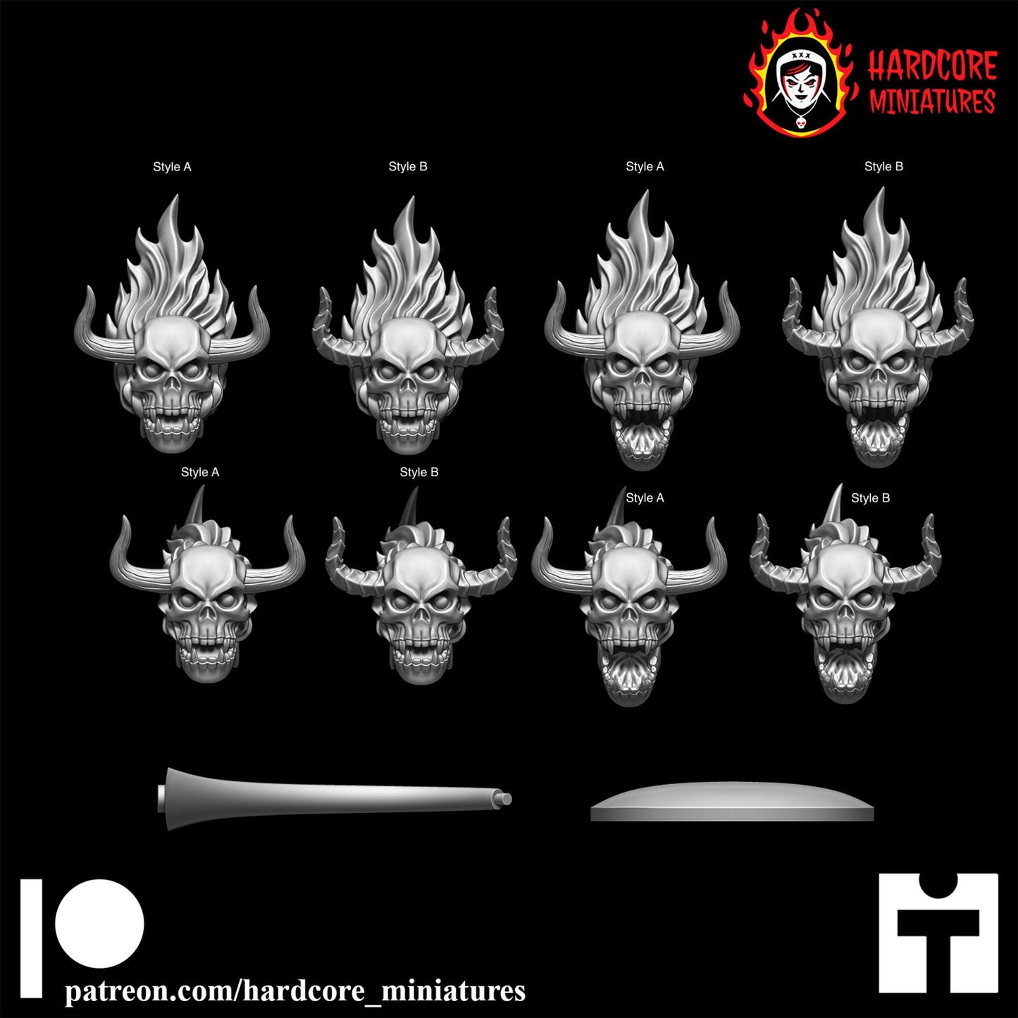 Doom Flaming Skull Demon Lost Souls 32mm dnd miniature doom video game