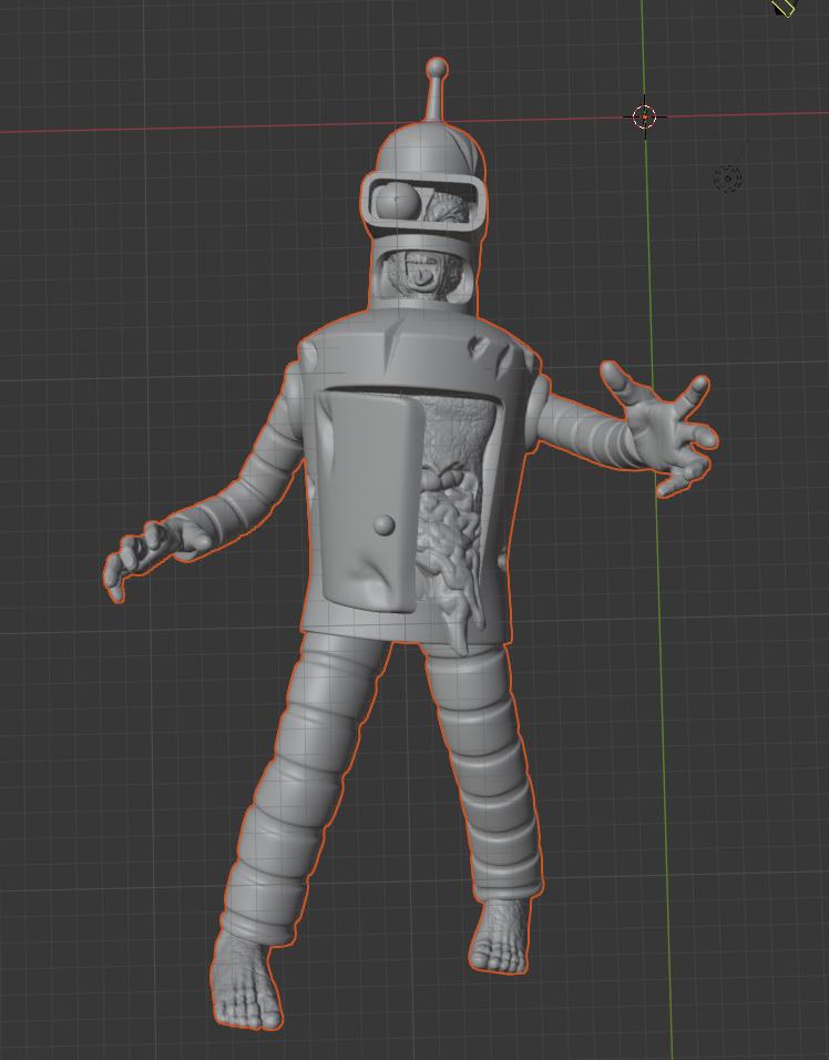 Robot Bending Zombie ZOMBIE-CON : The Walking Nerds 32mm gaming miniature Bende