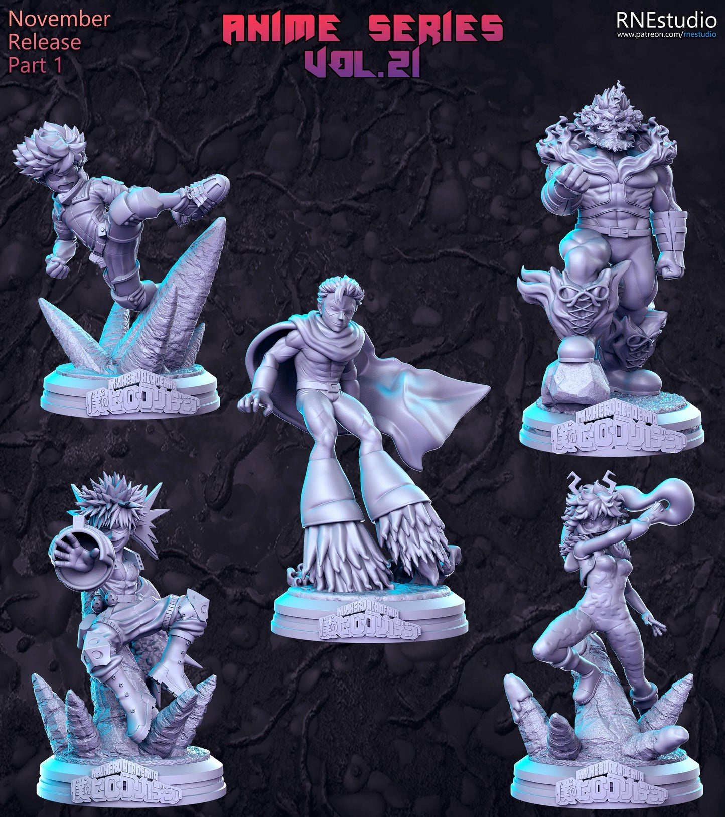 Anime Series Vol 21 Full Set DnD Miniature, Tabletop RPG DnD Mini, D&D Figurine