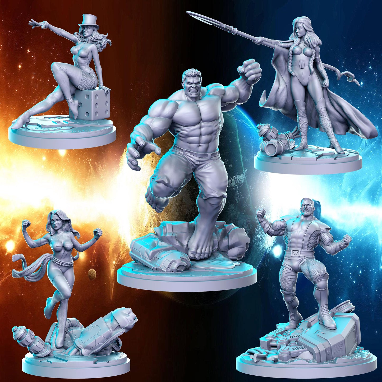 Marvel Superhero | RN Estudio Marvel Crisis Protocol 40mm mini Colossus | Hulk