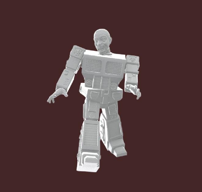 Transforming Robot Zombie ZOMBIE-CON : The Walking Nerds 32mm gaming miniature