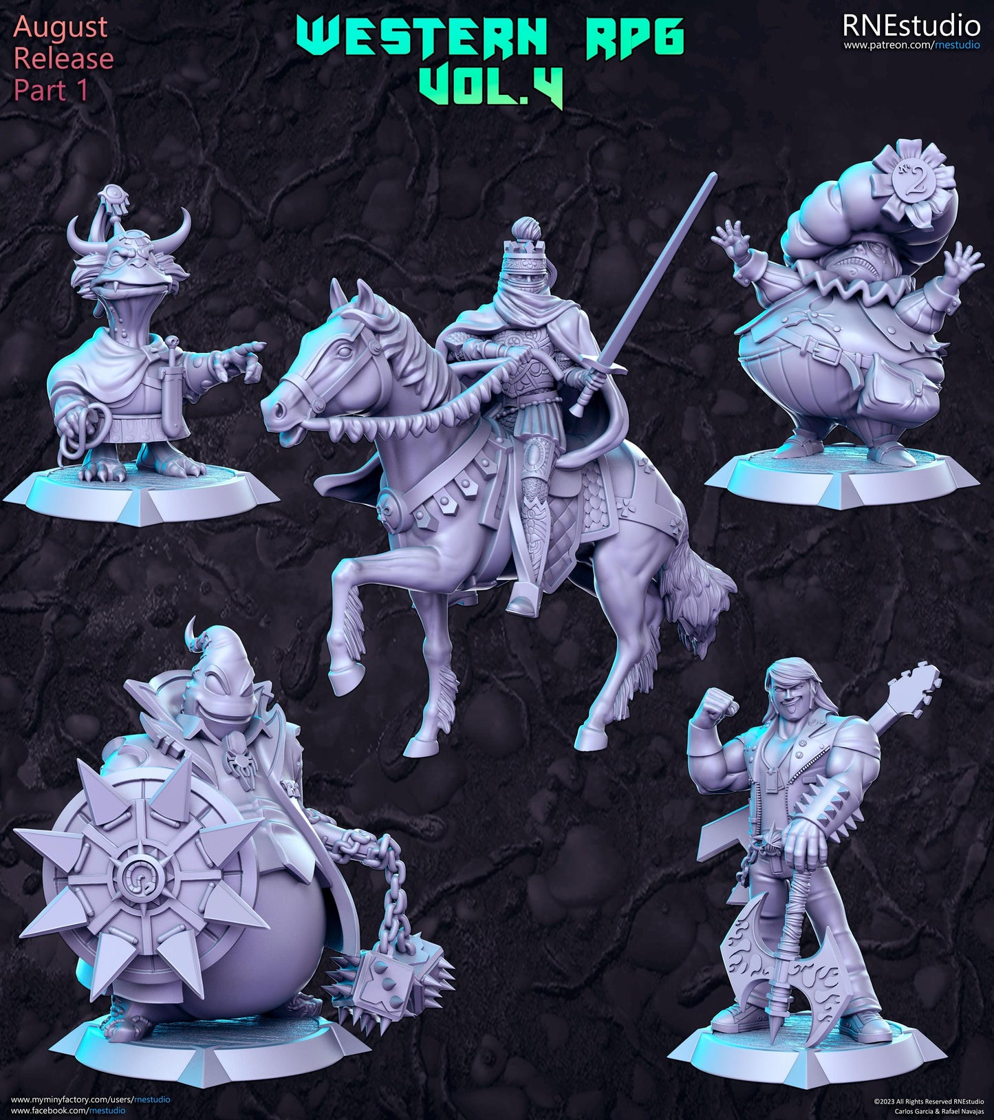 Western RPG Vol 4 Full Set DnD Miniature, Tabletop RPG DnD Mini, D&D Figurines,