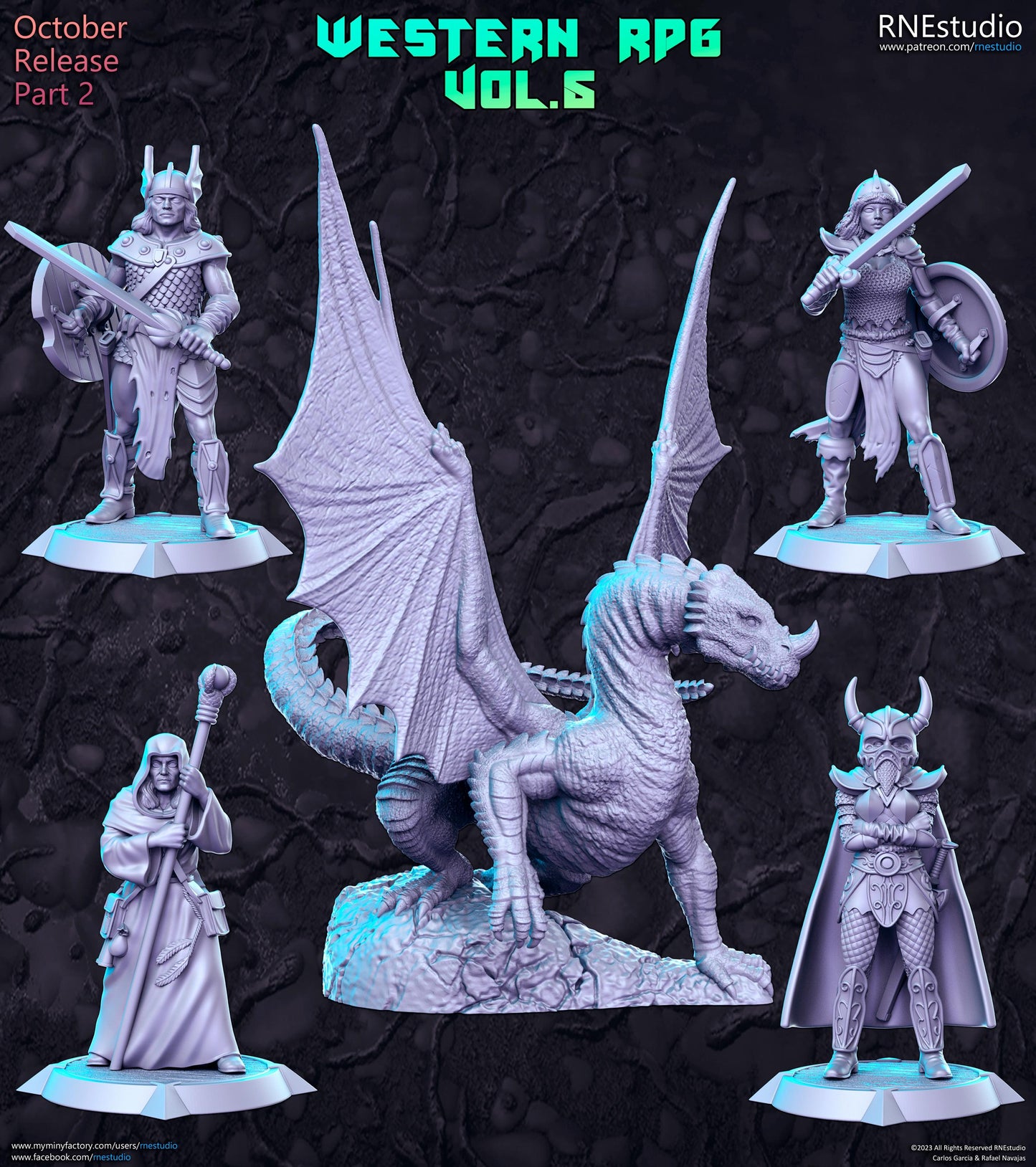 Western RPG Vol 5 Full Set DnD Miniature, Tabletop RPG Mini, D&D Figurines, Fan