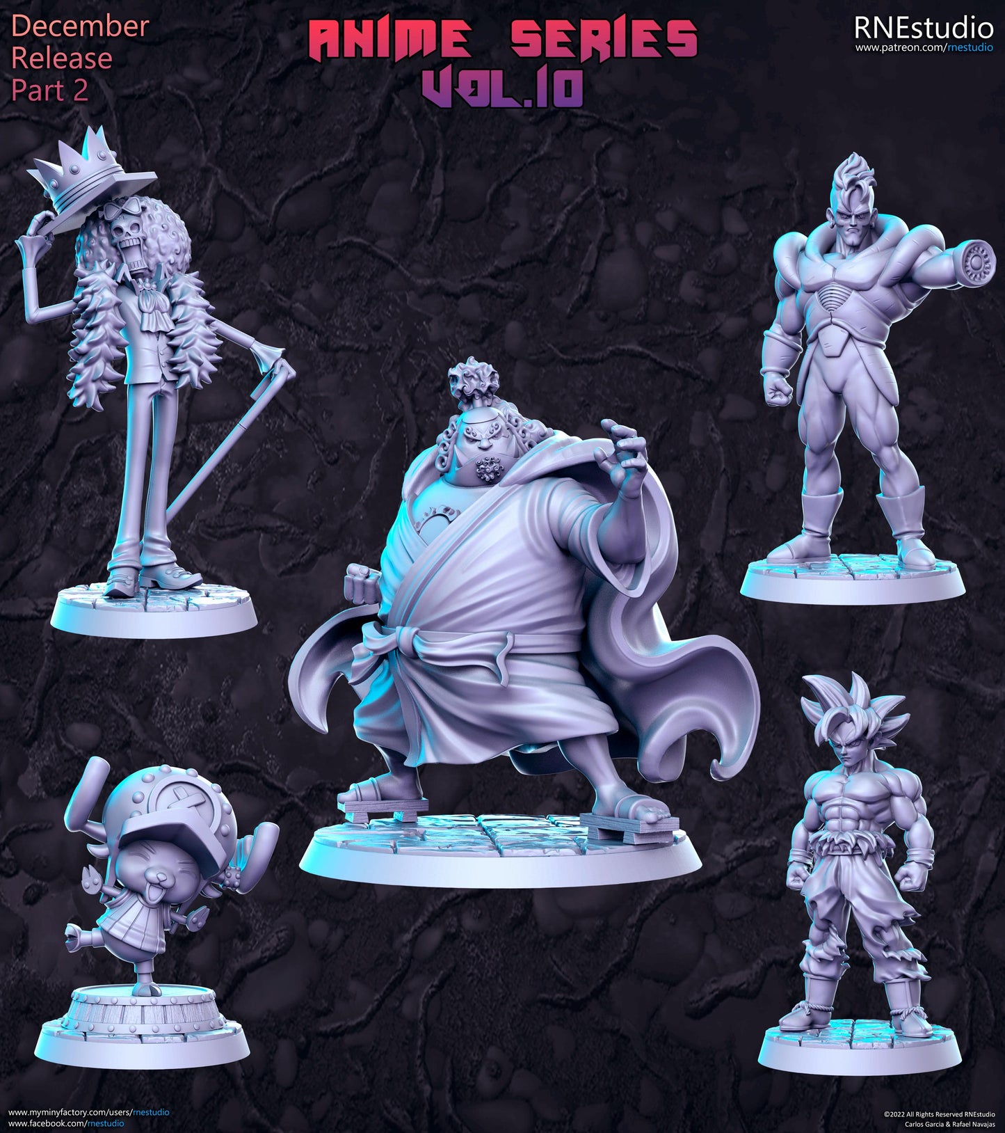 Anime Series Vol 10 Full Set DnD Miniature, Tabletop RPG DnD Mini, D&D Figurine