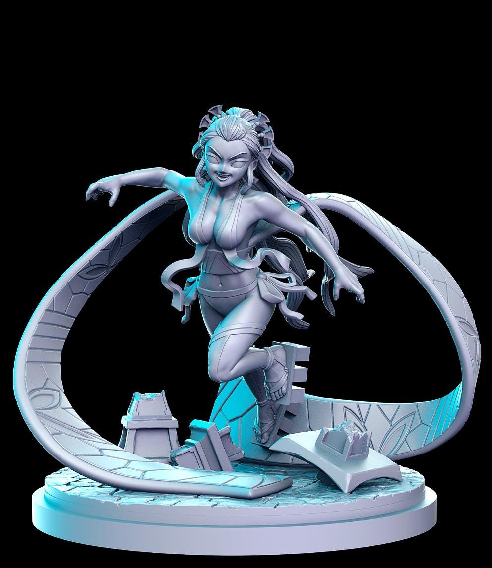 Anime DnD Miniature Set: Fantasy Tabletop RPG Figures, RN Estudio