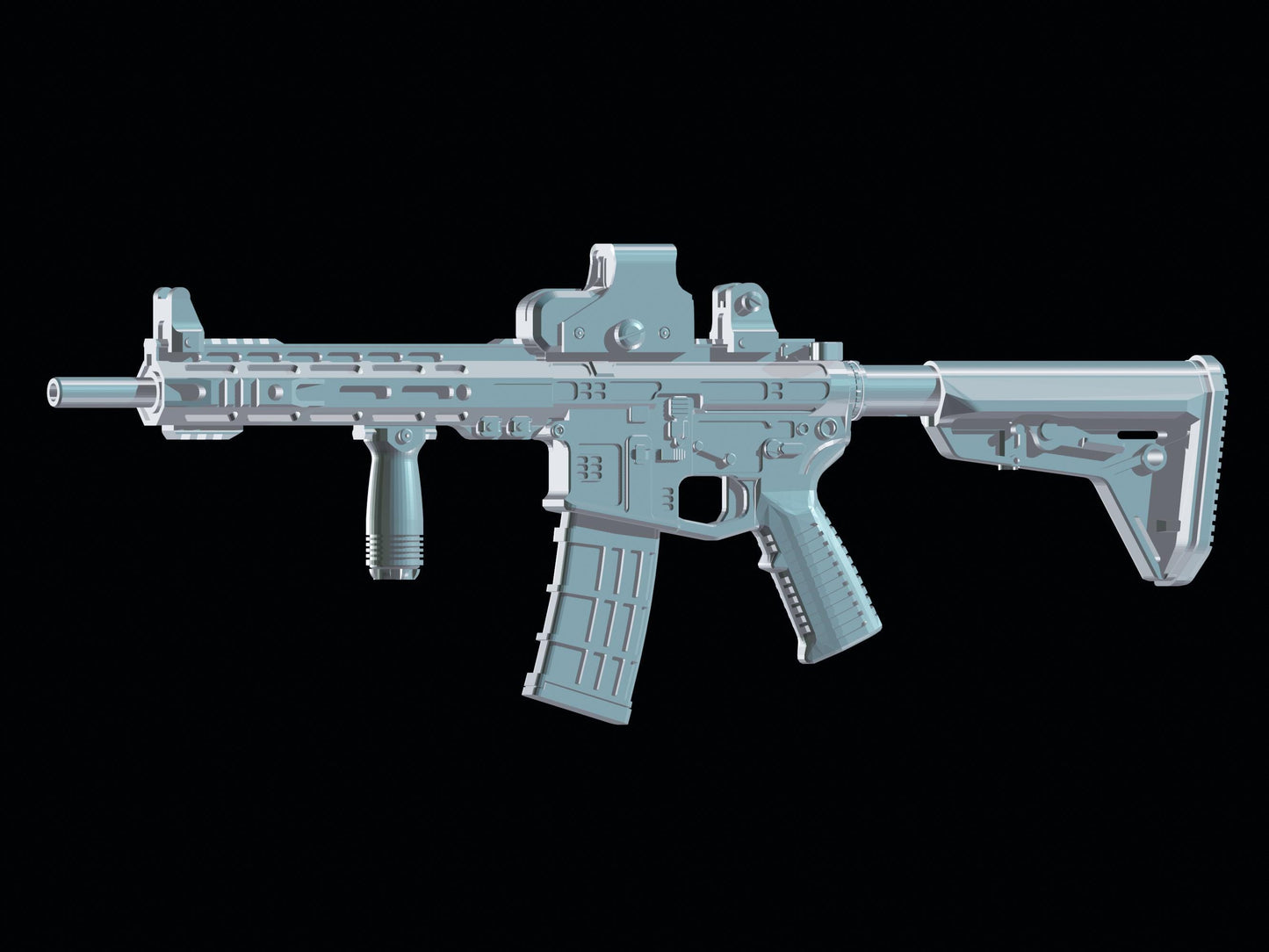 1/12 AR-15 Assault Rifle 1:12 Scale Toy Rifles for toy action figures GI Joe Cl