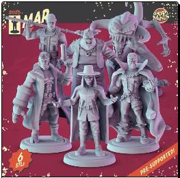 Spawn, Hellboy, V for Vendetta Miniatures: 36mm Resin Diorama Set