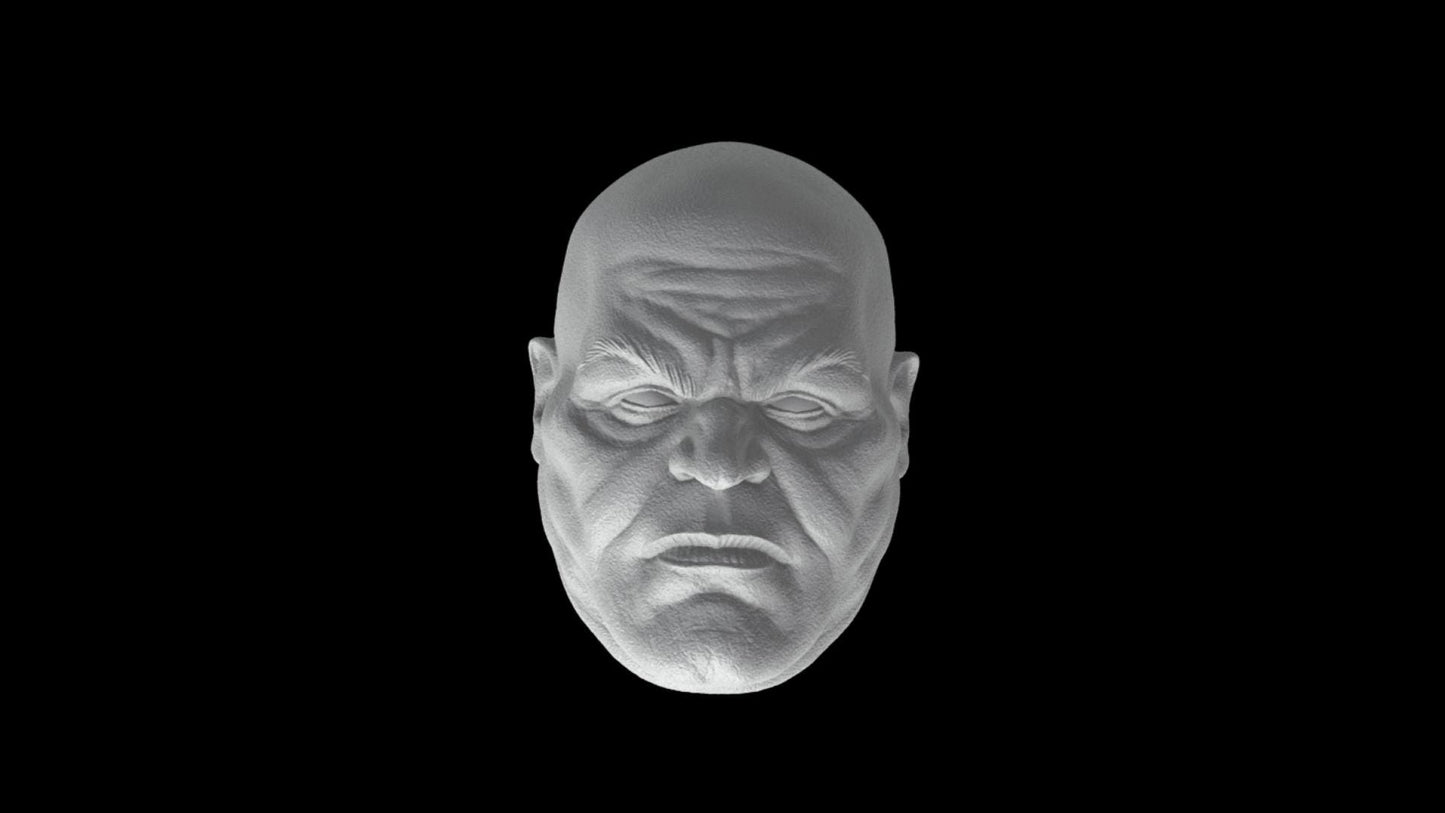 Wilson Fisk Kingpin head sculpt marvel legends, GI Joe Classified, mezco, black