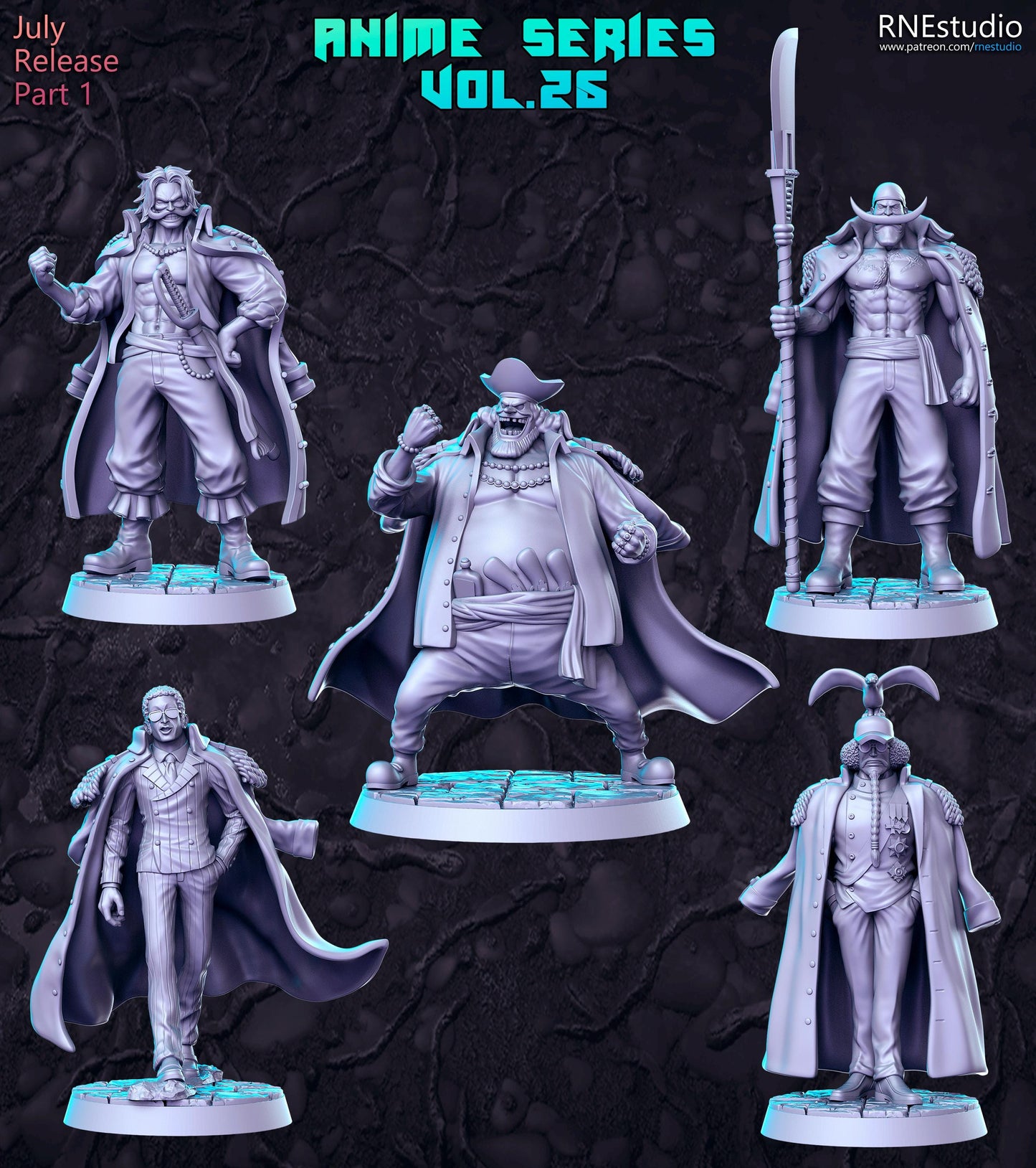 Anime Series DnD Miniature Set: Fantasy Tabletop RPG Figures, RN Estudio