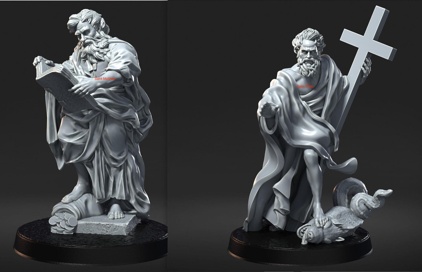 Jesus Christ and Apostles DnD Miniature Set: 40mm Resin RPG Figures