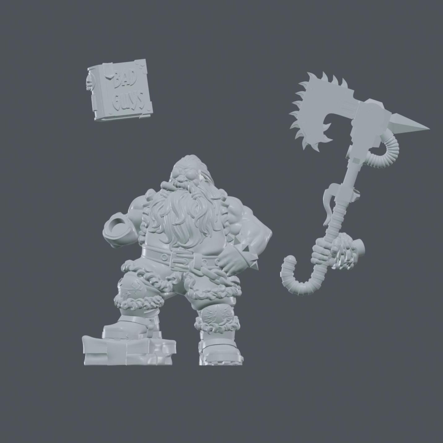 Santa Squatus : 32mm table top mini army builder santa ORC