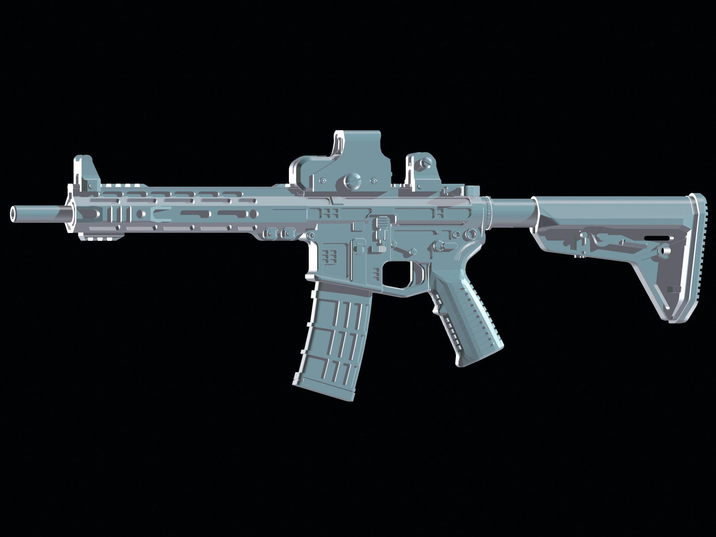 1/12 AR-15 Assault Rifle 1:12 Scale Toy Rifles for toy action figures GI Joe Cl