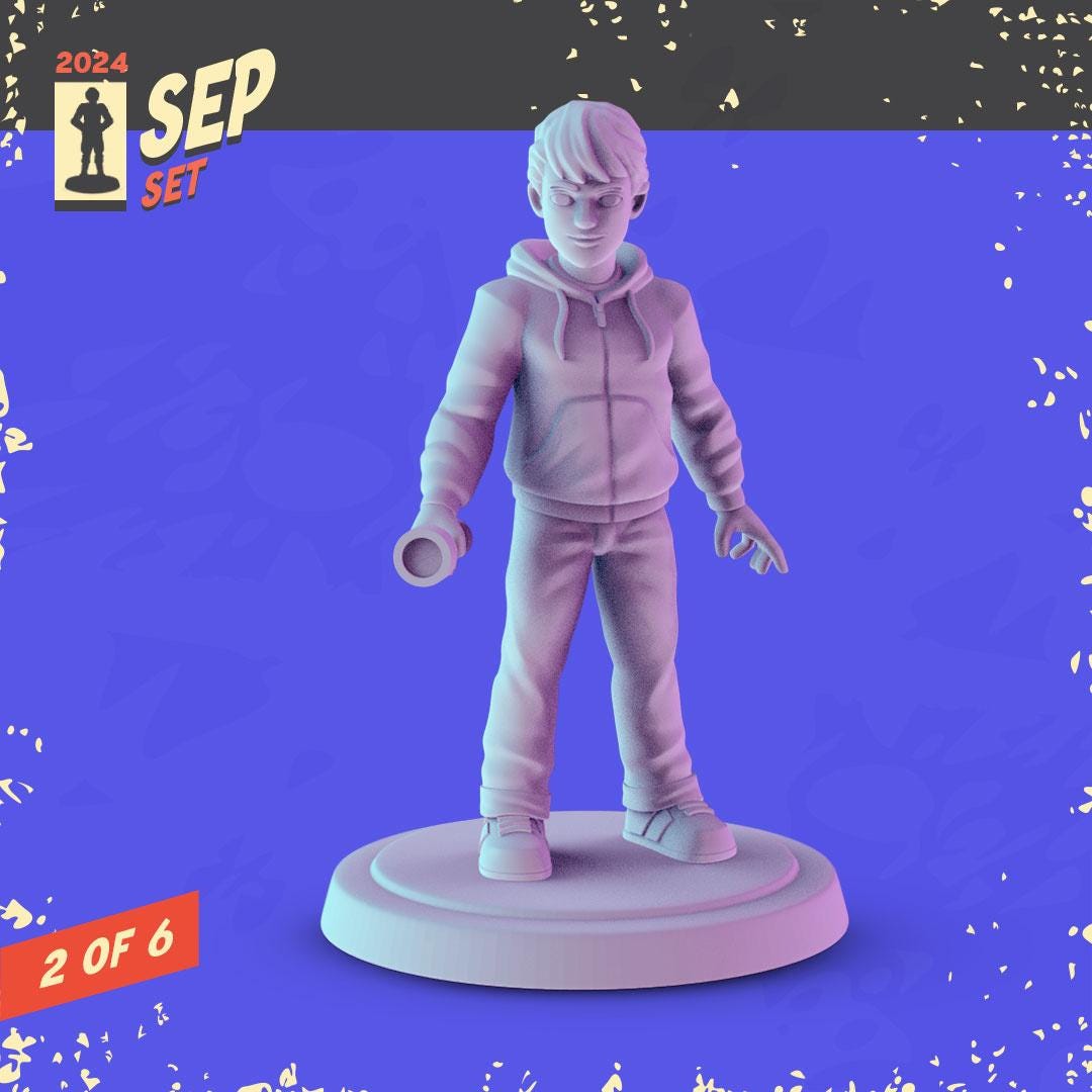 E.T. alien Miniatures - complete set 6 x 36mm Dioramas, tabletop RPGs. DnD D&D