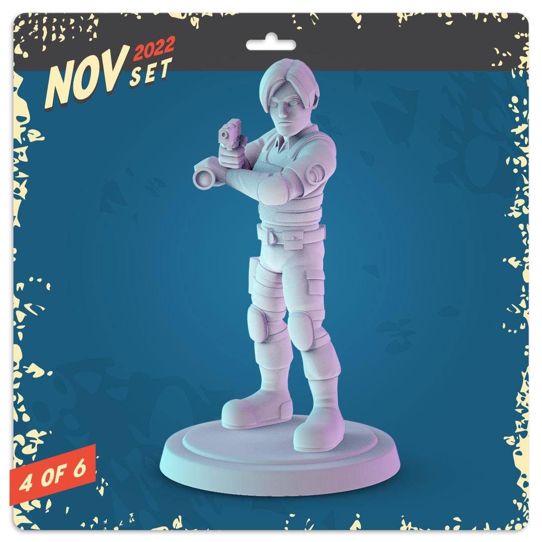 Video Games set 2 36mm Minis, Metal Gear, Resident Evil, God Of War, Duke Nukem
