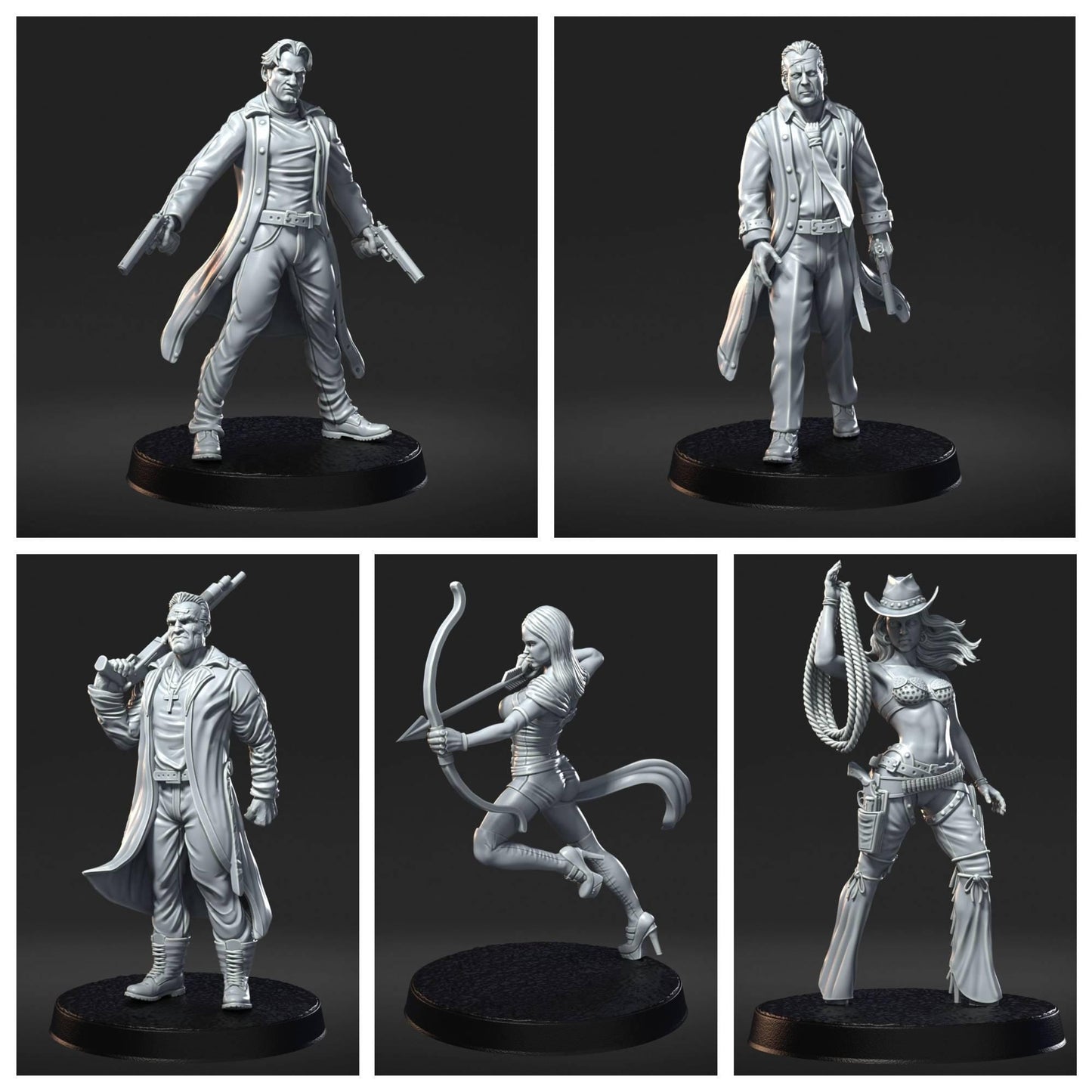 Sin City DnD Miniature Set: Tabletop RPG Figurines, RN Estudio