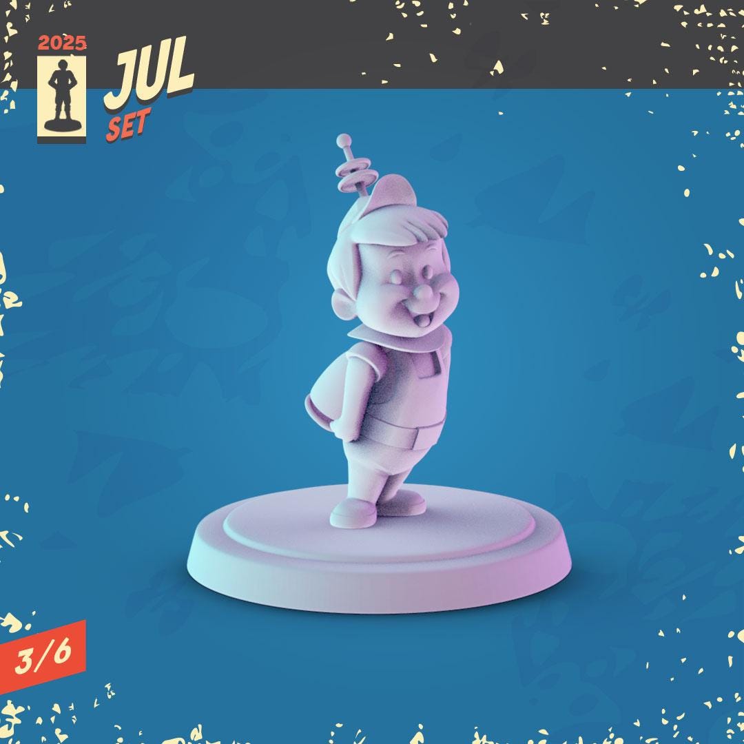 The Jetsons 3d printed mini's Popmini 34mm nostalgia Cartoon