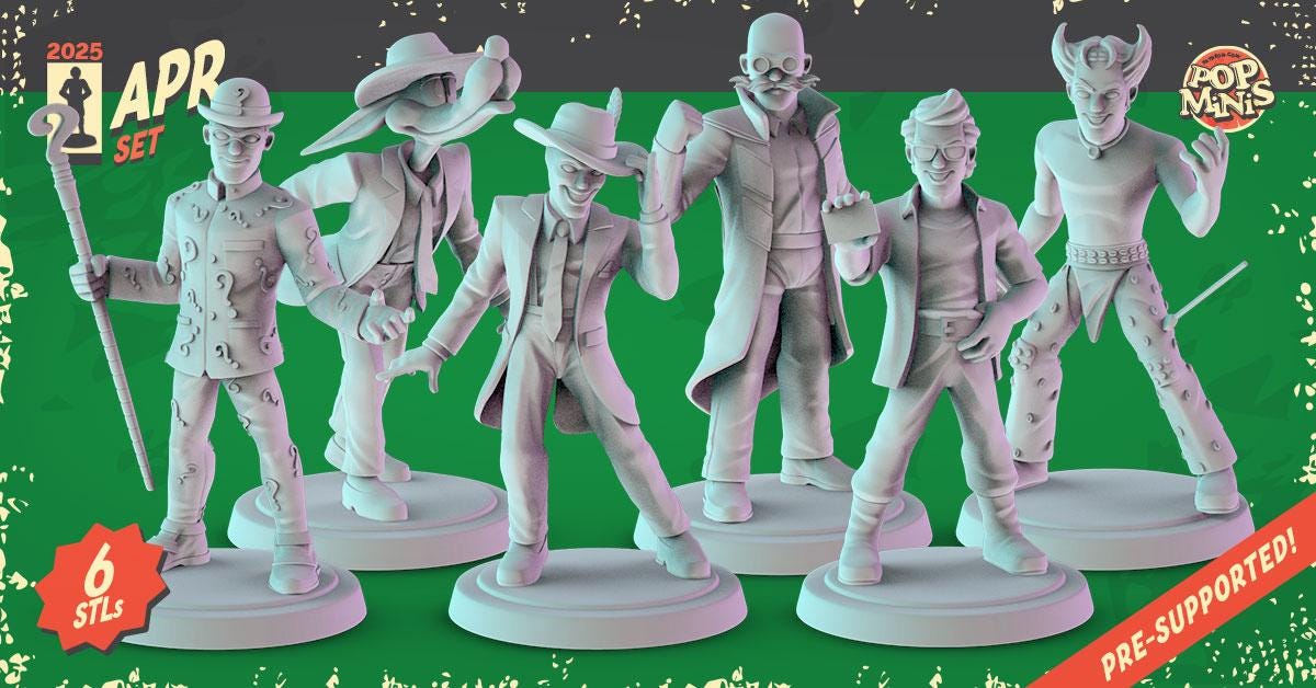 Jim Carrey 36mm Minis, The Mask | Sonic the HedgeHog | The Riddler | Ace Ventur