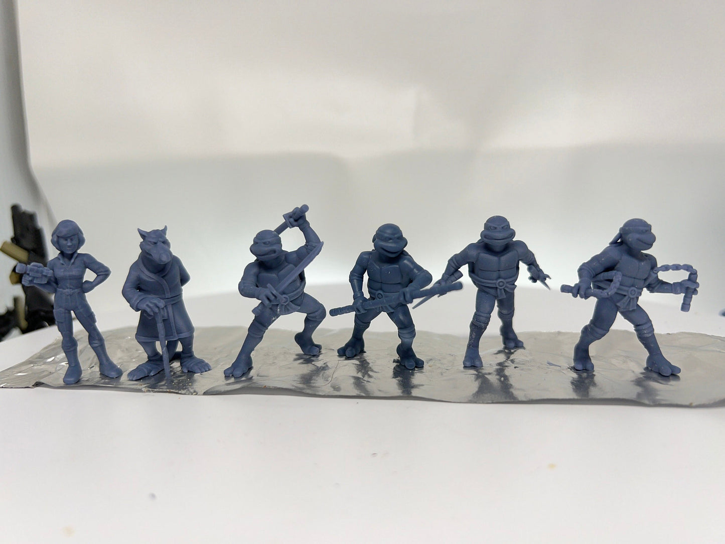 Teenage Mutant Ninja Turtles TMNT Miniatures - complete set 36mm Dioramas, tabl