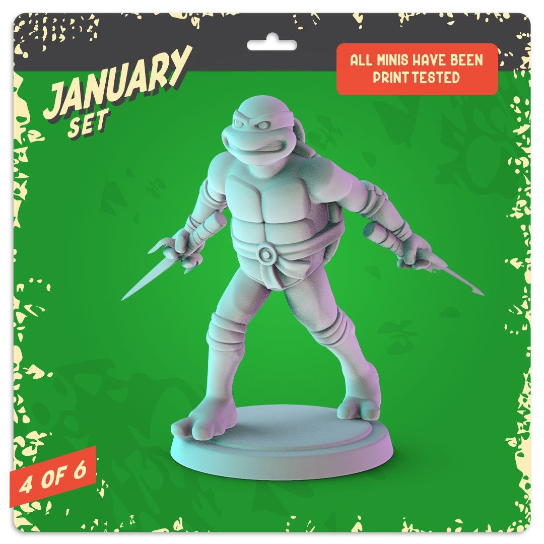 Teenage Mutant Ninja Turtles TMNT Miniatures - complete set 36mm Dioramas, tabl