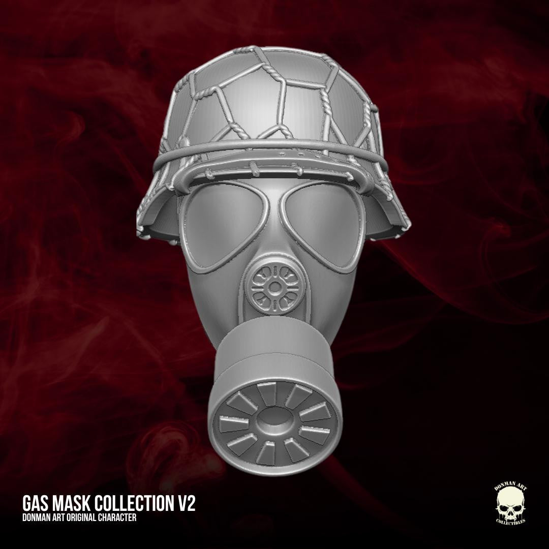 Gas Mask Head: 6-inch Trooper, 1/12 Scale Action Figure