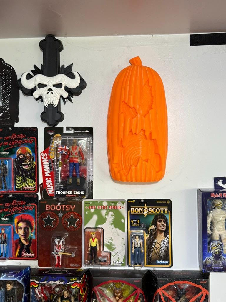 I Remember Halloween pumpkin Wall decoration. Punk | Horror Punk| Gothic glow
