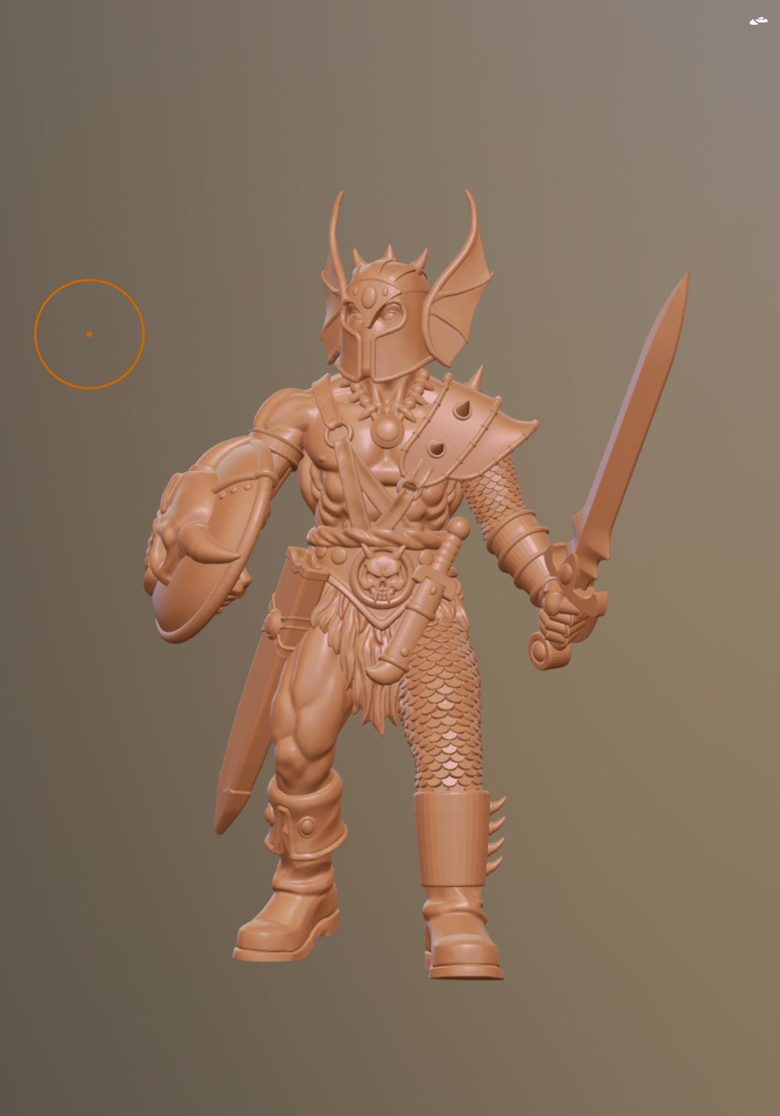 Warduke Villain DnD Cartoon Show Miniatures Unpainted 28mm or 32mm Dungeons and